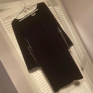 Calvin Klein slit sleeve cocktail dress